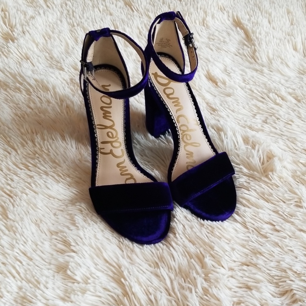 Sam Edelman Purple Ankle Strap Sandal Heels Prom - Picture 3 of 7